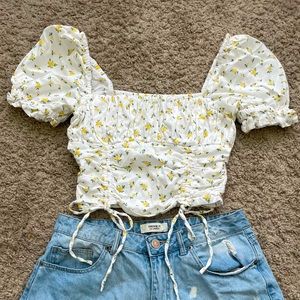 Forever 21 ruffled shirt.